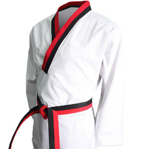 เครื่องแบบคาราเต้เทควันโด้ทำจากผ้าฝ้าย100% ออกแบบได้ตามต้องการฝึกฝนใหม่สไตล์ยูโดและกังฟู - Product Image 5