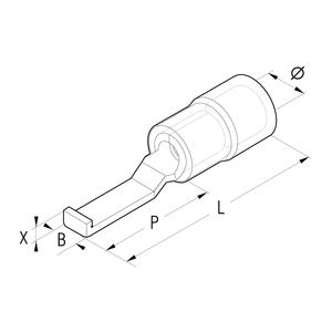 ขาแบน RF-PPL30 Cembre ฉนวนกันความร้อนกว้าง3.0มม. สีแดง - Product Image 3