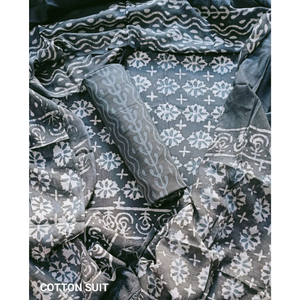 Costume en coton chic avec travail zari gotapat et dupatta en mousseline de soie Ensemble de costume en coton avec dupatta en mousseline pure et zari gotapat complexe - Product Image 4