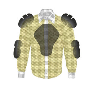 Chemise en Kevlar approuvée CE pour la protection en plaid noir et blanc avec chemise de protection de moto pour hommes et design ventilé - Product Image 6