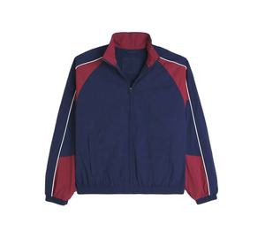 Custom Design OEM Service Full Zip up <b>Patchwork</b> Colorblock Vintage Hip hop Windproof Windbreaker Track <b>Jacket</b> - Product Image 1