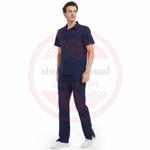 Ensemble de costumes de gommage à manches courtes pour hommes \ Ensembles d'uniformes professionnels d'infirmières médicales pour hommes - Product Image 5