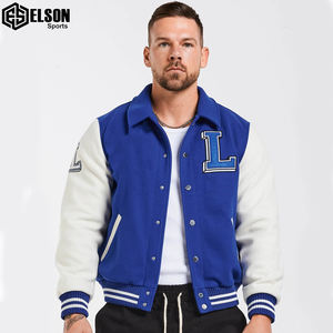 Top Qualité Article Meilleure Vente Élégant À La Mode Bomber Hiver Hommes Broderie Personnalisée Varsity Basketball Bomber Veste - Product Image 3