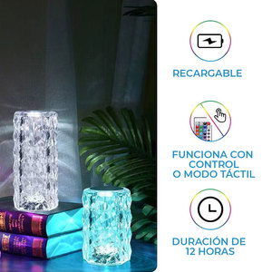 โคมไฟตั้งโต๊ะอะคริลิคคริสตัล 3 มิติ รุ่นใหม่ ควบคุมด้วยระบบสัมผัส ปรับความสว่างได้ 16 สี สำหรับใช้ภายในอาคาร บรรจุภัณฑ์แบบกำหนดเอง ขนาด 5V DC/AC - Product Image 4