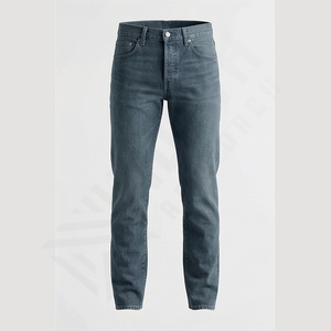 Jeans Clásicos de Mezclilla Recta para Hombre, Otoño Invierno, Sólidos, Transpirables, de Secado Rápido, ODM, Ropa Urbana Premium, Proveedor Mayorista - Product Image 1