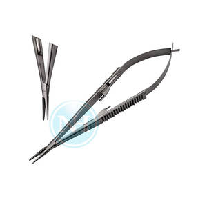 Portaagujas Castroviejo Recto con Bloqueo para Sutura Oftálmica y Microquirúrgica - Product Image 1