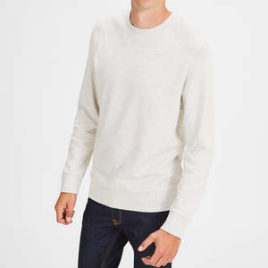 Sweat-shirt pour homme en coton 100% de poids lourd décontracté, taille plus, uni, automne, sweat-shirt à col rond de haute qualité pour homme - Product Image 6