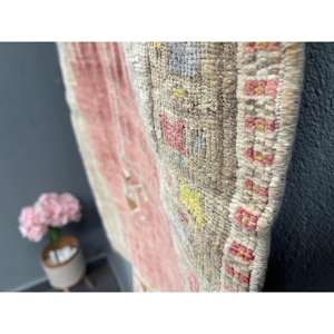 Tapis turc vintage 2,7 x 3,7 pieds, petit tapis, tapis en laine rouge brun ombré - Product Image 3