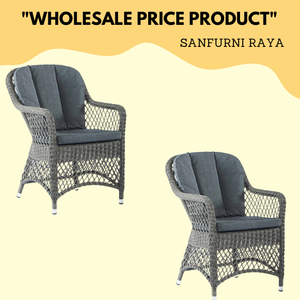 Indonesian High Quality Round Rattan Chair with Soft <b>Cushions</b> Modern Simple Outdoor Furniture Made in Indonesia - Product Image 6