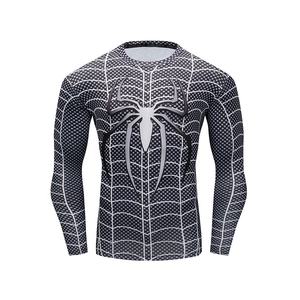 เสื้อออกกำลังกายแขนยาวแบบรัดรูปสำหรับผู้ชาย, เสื้อออกกำลังกายแขนยาวป้องกันรังสียูวีแบบเรียบ - Product Image 1