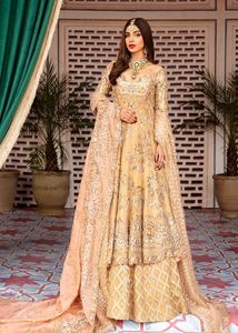 Designer 2024 Designer Heavy Embroidery Bridal Anarkali Lehenga <b>Dupatta</b> Dress Silk embellished Crystal Glass Beadsstone Dabka - Product Image 2