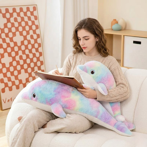 Peluche dauphin Myrtle super douce en coton PP, anti-stress, 45 cm, assortiment 2 couleurs, peluche ultra douce - Product Image 1