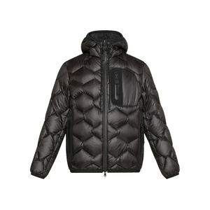 Veste matelassée chauffante coupe-vent à capuche pour homme, personnalisable ODM/OEM, séchage rapide, enduite, écologique, avec face en laine teinte unie - Product Image 2