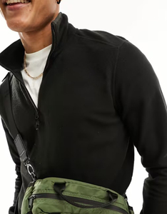 Offres Spéciales Jogging hommes demi fermeture éclair thermique fermeture éclair sweat à capuche personnalisé décontracté polaire pull 1/4 sweat zippé pour hommes - Product Image 3