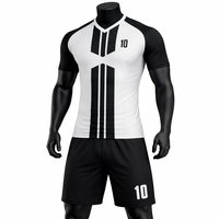 Ensemble de maillots de football personnalisés pour hommes, manches courtes, col en V, séchage rapide, coupe ajustée, protection UPF 50, marque personnalisée, nom de l'équipe