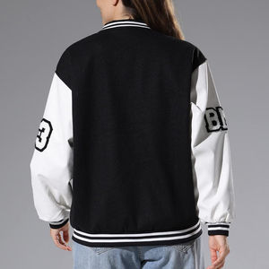 Logo personnalisé brodé patché Letterman Varsity Crop Vestes les plus vendues recadrée Varsity Vestes pour les femmes - Product Image 6