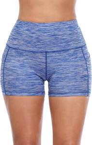Short de yoga de sport taille haute avec logo personnalisé pour femmes Short chaud respirant à séchage rapide et doux Vente en gros - Product Image 6