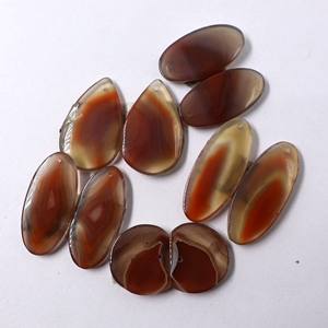 Alta calidad Natural Botswana cabujón ágata par de piedras preciosas mezcla forma hecha a mano pulido precio al por mayor para la fabricación de joyas - Product Image 5