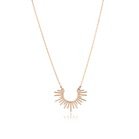 Collier tendance avec pendentif en forme de soleil levant, design simple, fait à la main en Turquie, argent sterling 925, bijoux de mariage, de fiançailles et de fête