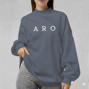 Sweat-shirt oversize pour femme, coupe décontractée, épaules tombantes, streetwear décontracté d'hiver, badge pailleté, haut tendance - Product Image 1