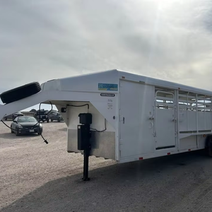 Cheap Affordable Gooseneck Livestock <b>Trailer</b> for Sale Ready to Ship <b>Farm</b> Supplier - Product Image 1