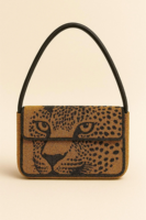Sac à bandoulière personnalisable MULTI CRAFT avec broderie, perles et impression typographique, thème animaux exotiques (oiseaux, singes, jungle)