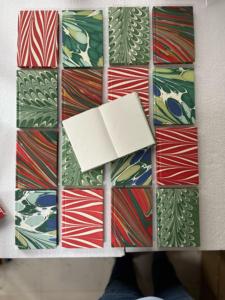 สมุดโน้ตปกกระดาษลายหินอ่อนทำมือสั่งทำในธีมคริสต์มาสด้วยกระดาษทำด้วยมือฝ้ายสำหรับขายต่อ - Product Image 3