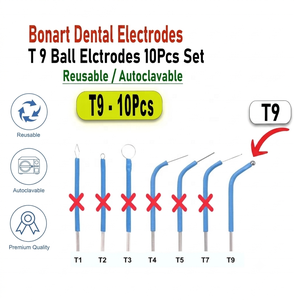 Electrodos Dentales Bonart T9 con Punta de Bola, Juego de 10 Piezas, Reutilizables, Autoclavables, Calidad Premium - Product Image 1