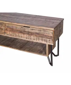 インドのメーカーによるリビングルームの家具用の収納引き出し付き長方形の形のモダンなデザインの木製コンソールテーブル