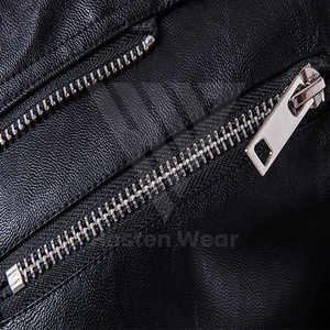 Veste en cuir de mouton enduit pour homme, best-seller, imperméable, séchage rapide, logo frontal, faible MOQ, nouvelle arrivée - Product Image 4