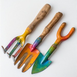 Handcrafted iron <b>sheet</b> <b>weed</b> puller in patina surface finish designed for durability with rustic decorative seasonal outdoor - Product Image 2