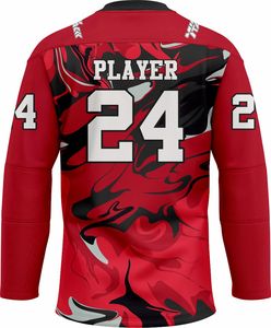 OEM personalizado 2025 de alta calidad de poliéster de hockey sobre hielo Jersey ropa deportiva para adultos al por mayor - Product Image 2