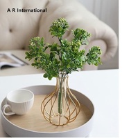 Vase de table hydroponique classique en fil de fer, design côtier, pour la vente en gros, idéal pour l'affichage de fleurs, mariages, baptêmes, Pâques et décoration intérieure