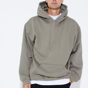 Thermique pour hommes 100% coton Logo personnalisé poches d'épaule tombantes pull oversize fonctionnel sweat à capuche lourd pour hommes sweat - Product Image 1