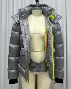 Chaqueta corta de invierno gruesa y cálida para mujer, abrigo de moda acolchado ligero para la temporada, abrigo corto tejido de burbujas - Product Image 4