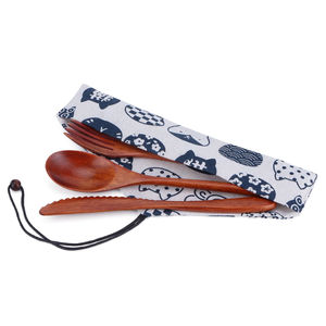 Ensembles de vaisselle Vaisselle en bois portable Style japonais Couverts en bois Ustensiles de cuisine de voyage Ensemble de couverts Prix minimum - Product Image 3
