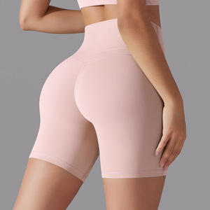 Short de yoga motard taille haute pour femmes 100% coton solide haute rue léopards impression grande taille Short de fitness levage des fesses - Product Image 4