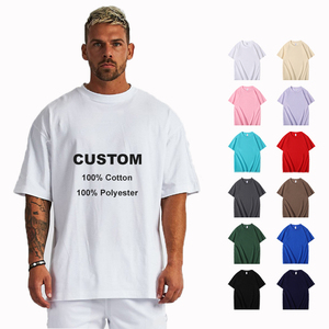 Camiseta Lisa unisex para hombre de alta calidad 100% algodón tela de lona blanca personalizada al por mayor para hombres - Product Image 1
