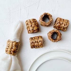 Ensemble de porte-serviettes en jonc de mer, cercle décoratif de table, prix le plus bas, supports durables pour serviettes - Product Image 1