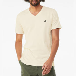 Camiseta de Algodón con Cuello en V para Hombre, Jersey Suave de Manga Corta, Ligera, para Uso Diario, para Programas de Venta al por Menor y Lanzamientos en Tiendas - Product Image 1