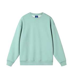 Sudadera de cuello redondo Terry para hombre en blanco de alta calidad, venta al por mayor, sudaderas con capucha de cuello redondo con estampado de logotipo personalizado para hombre, envío DDP - Product Image 2