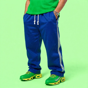 Pantalon de survêtement pour homme à taille haute avec cordon de serrage, jambes larges, molleton épais 500 GSM, pantalon de pyjama pour homme, molleton oversize pour l'hiver - Product Image 3