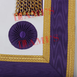 Tablier de Regalia de francs-maçons de qualité professionnelle Tablier maçonnique d'uniforme de cérémonie de conception personnalisée à vendre - Product Image 4