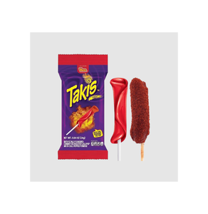 Takiss <strong>Spicy</strong> Hot Chili Fuego Sucker 24g Per Serving 70 Calories 0.5g Fat 16g Carbs With <strong>Chamoy</strong> Filling Wholesale Distribution - Product Image 3
