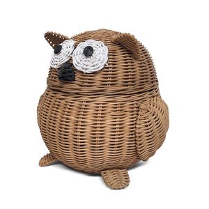 Organisateur de stockage de couture en rotin en plastique en forme de hibou écologique de haute qualité avec conception multifonction pour l'utilisation de la chambre à coucher des vêtements - Product Image 5