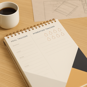 Labon A5 Dọc Tập Thể Dục Kế Hoạch Hình Học Khối Bìa Rose Gold Foil Và Đôi Dây Ràng Buộc Tập Luyện Tạp Chí Cho Hàng Ngày Mục tiêu - Product Image 3