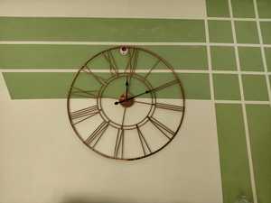 Rose <b>Gold</b> PVD Steel Roman Numeral Analog <b>Large</b> <b>Wall</b> <b>Clock</b> Needle Display for Living Room Bedroom Home Kitchen Office Decor - Product Image 5