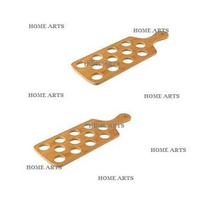 Ensemble de deux porte-gobelets rectangulaires en bois de haute qualité, porte-gobelets en verre pour les mariages et les fêtes - Product Image 2