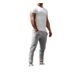 Pantalon décontracté élégant pour hommes Joggers en coton avec ceinture élastique Tissu doux et poches latérales pour un usage quotidien - Product Image 3