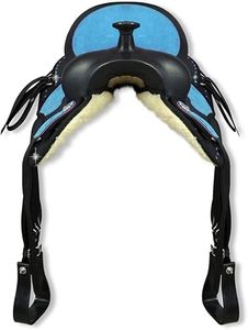 Selle de cheval western en cuir de vache FREEMAX sans arçon synthétique avec arçon en plastique, couleur et taille personnalisables, 10 à 16 pouces - Product Image 2